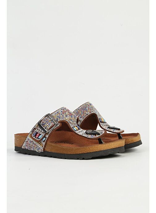 Pierre Cardin Çok Renkli Kadın Terlik PC-7305-Taba - Görsel 3