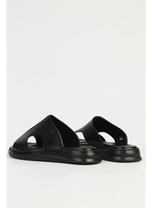 Pierre Cardin Hakiki Deri Siyah Erkek Terlik PC-7324 - Görsel 4