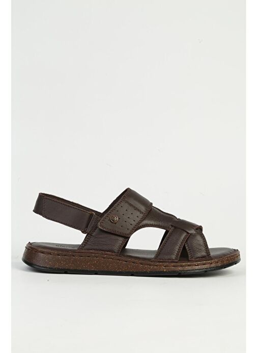 Pierre Cardin Hakiki Deri Erkek Kahve Sandalet PC-7331 - Görsel 2