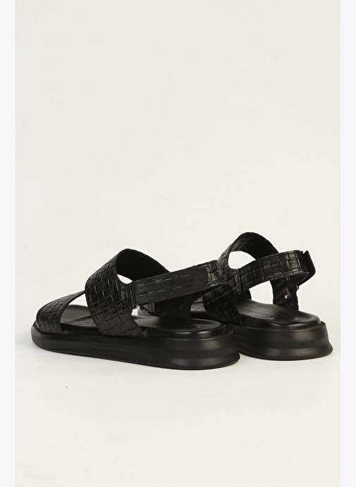 Pierre Cardin Hakiki Deri Siyah Erkek Terlik PC-7334 - Görsel 4