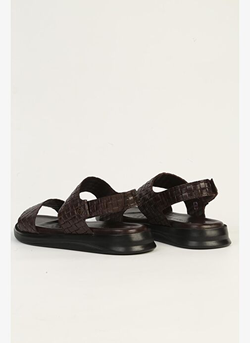 Pierre Cardin Hakiki Deri Kahve Erkek Sandalet PC-7334 - Görsel 4