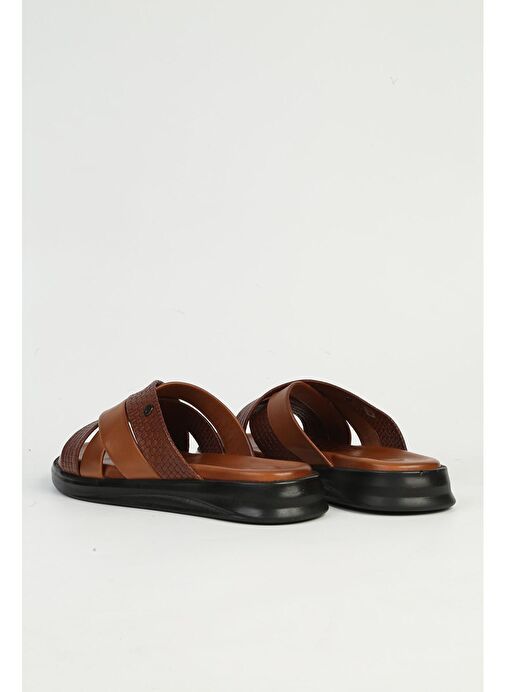 Pierre Cardin Deri Taba Erkek Terlik PC-7336 - Görsel 4