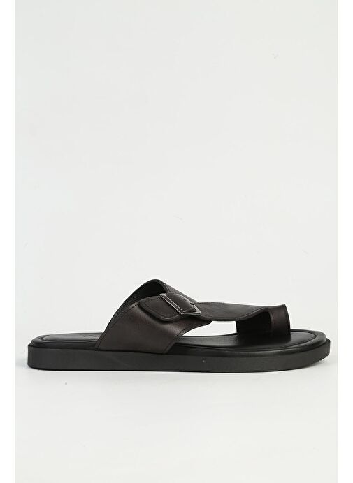 Pierre Cardin Deri Siyah Erkek Terlik PC-7346 - Görsel 2