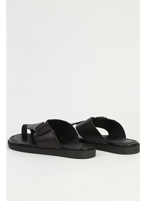 Pierre Cardin Deri Siyah Erkek Terlik PC-7346 - Görsel 4