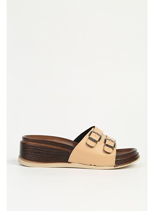 Pierre Cardin Bej Kadın Terlik PC-7420 - Görsel 2