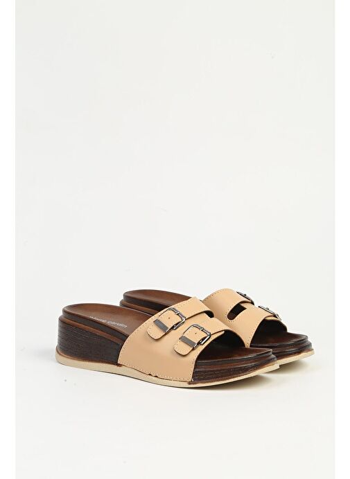 Pierre Cardin Bej Kadın Terlik PC-7420 - Görsel 3