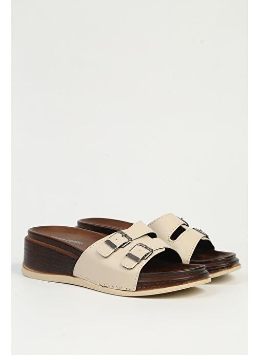 Pierre Cardin® | PC-7420 - 3485 Krem - Kadın Terlik - Görsel 3