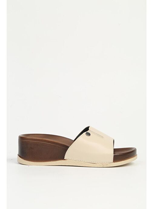 Pierre Cardin Krem Kadın Terlik PC-7421 - Görsel 2