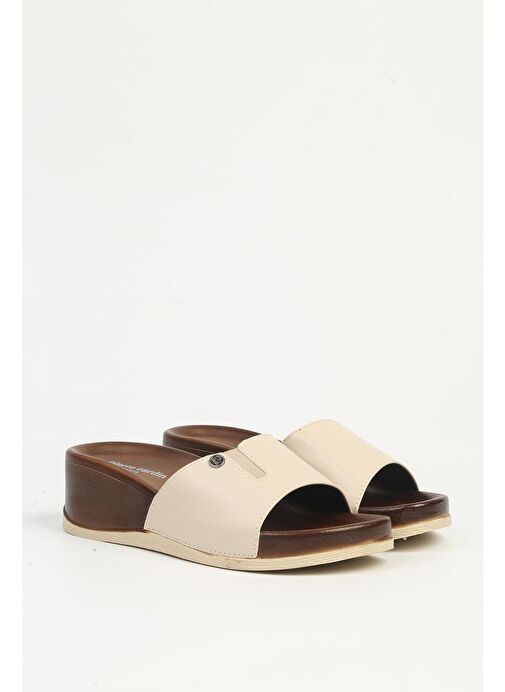 Pierre Cardin Krem Kadın Terlik PC-7421 - Görsel 3