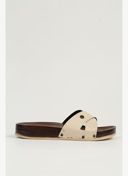 Pierre Cardin Krem Kadın Terlik PC-7425 - Görsel 2