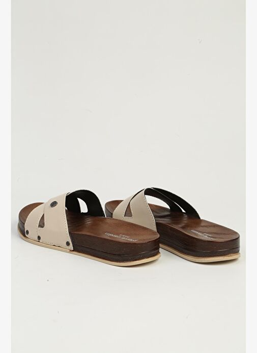 Pierre Cardin Krem Kadın Terlik PC-7425 - Görsel 4