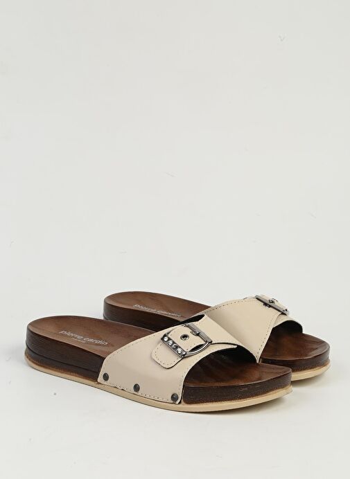 Pierre Cardin Krem Kadın Terlik PC-7426 - Görsel 3