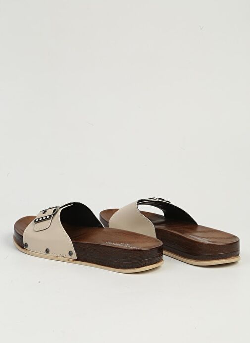 Pierre Cardin Krem Kadın Terlik PC-7426 - Görsel 4