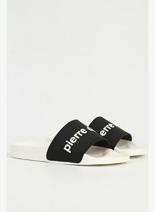 Pierre Cardin Beyaz Siyah Erkek Terlik PC-7435 - Görsel 3