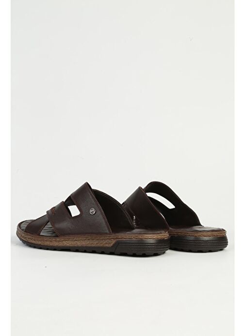 Pierre Cardin Hakiki Deri Erkek Kahve Terlik PC-7442 - Görsel 4