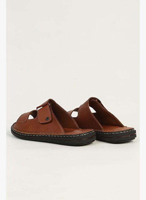 Pierre Cardin Hakiki Deri Taba Erkek Terlik PC-7449 - Görsel 4