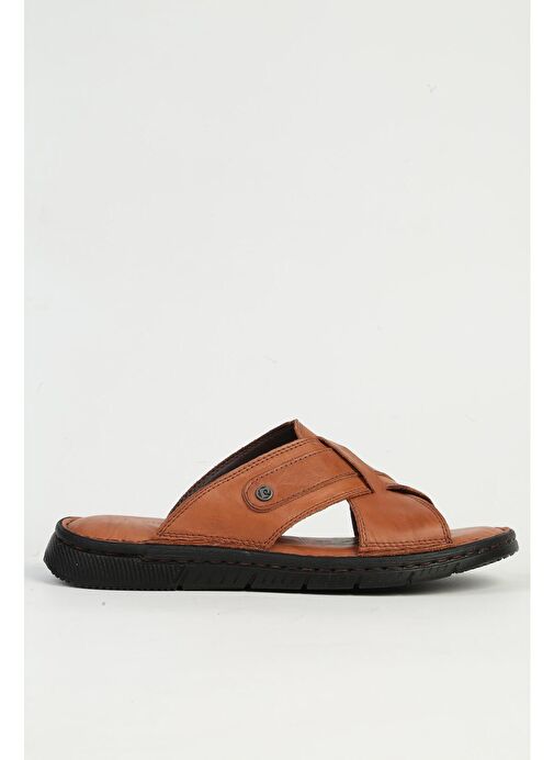 Pierre Cardin Hakiki Deri Taba Erkek Terlik PC-7460 - Görsel 2