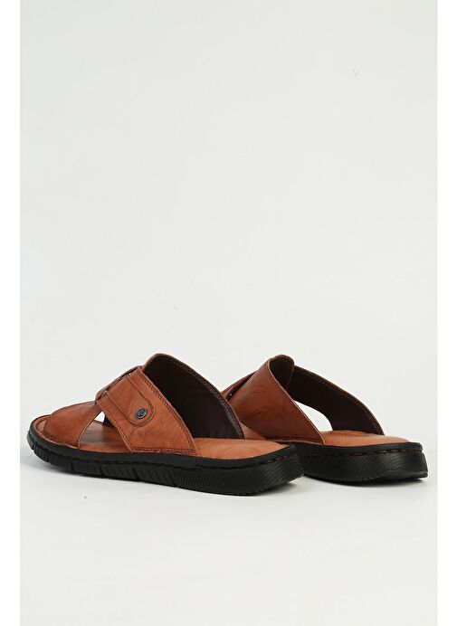 Pierre Cardin Hakiki Deri Taba Erkek Terlik PC-7460 - Görsel 4