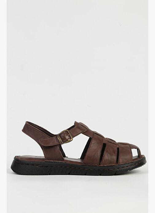 Pierre Cardin Hakiki Deri Kahve Erkek Sandalet PC-7462 - Görsel 2