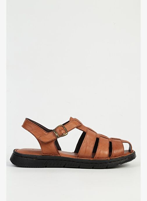 Pierre Cardin Hakiki Deri Taba Erkek Sandalet PC-7462 - Görsel 2