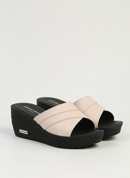 Pierre Cardin Krem Kadın Terlik PC-7479 - Görsel 3