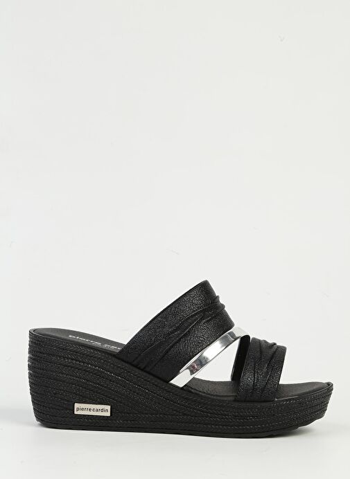 Pierre Cardin Siyah Kadın Topuklu Terlik PC-7480 - Görsel 2