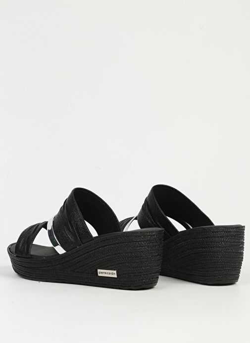 Pierre Cardin Siyah Kadın Topuklu Terlik PC-7480 - Görsel 4