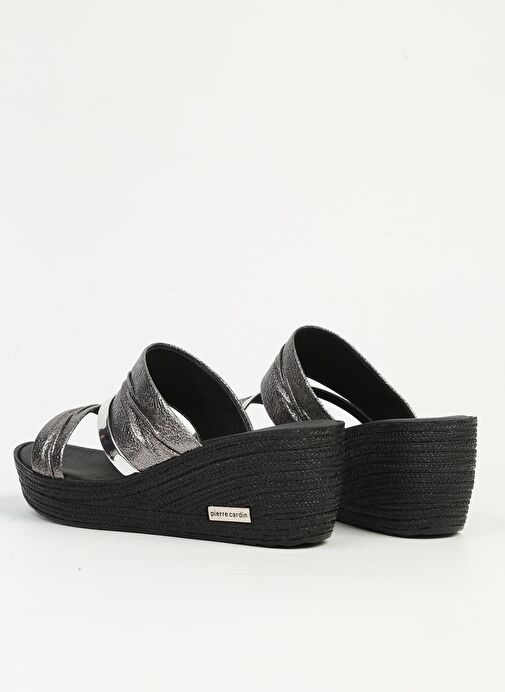 Pierre Cardin Platin Kadın Topuklu Terlik PC-7480 - Görsel 4