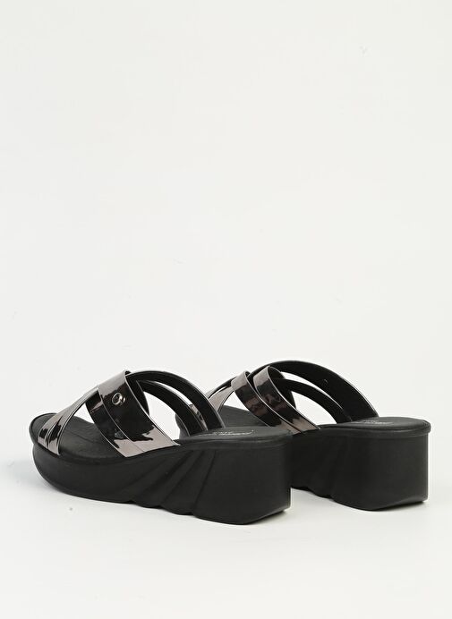 Pierre Cardin Platin Kadın Topuklu Terlik PC-7486 - Görsel 4