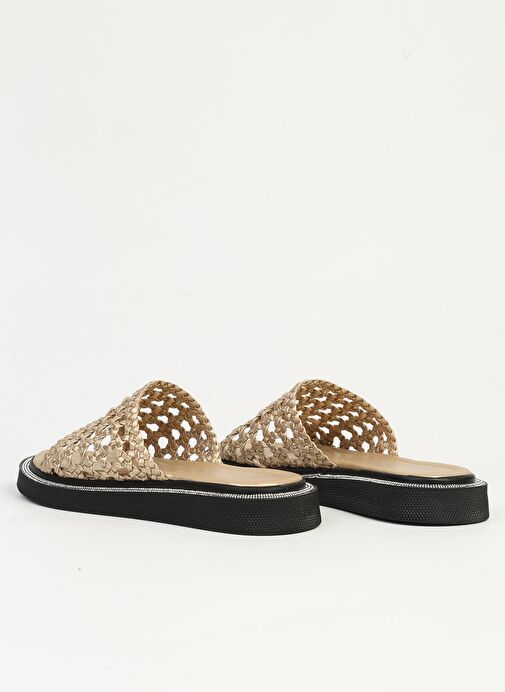 Pierre Cardin Altın Örgü Kadın Terlik PC-7507 - Görsel 4
