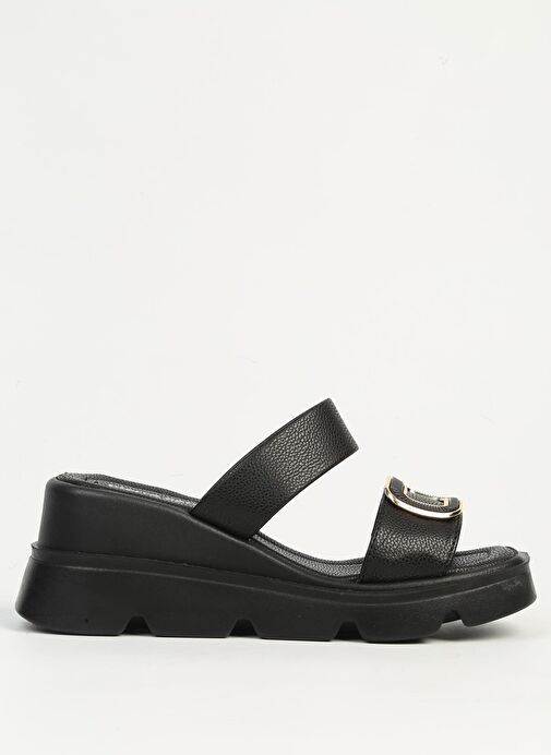 Pierre Cardin Siyah Kadın Topuklu Terlik PC-7531 - Görsel 2