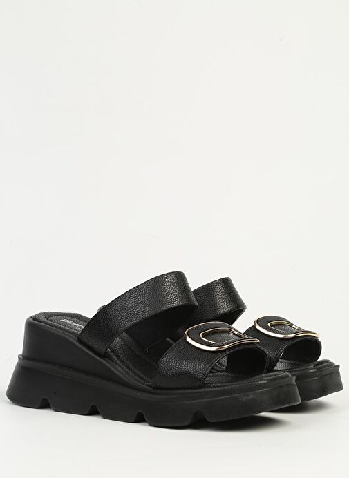 Pierre Cardin Siyah Kadın Topuklu Terlik PC-7531 - Görsel 3