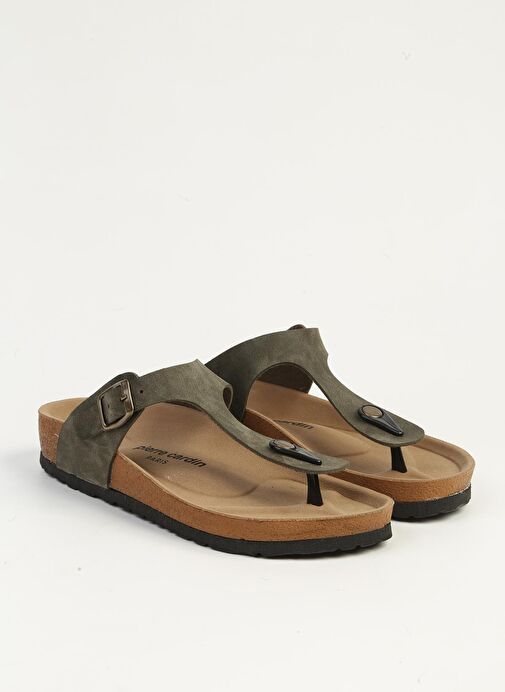 Pierre Cardin Haki Kadın Terlik PC-7548 - Görsel 2