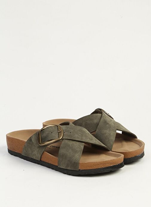 Pierre Cardin Haki Kadın Terlik PC-7549 - Görsel 3