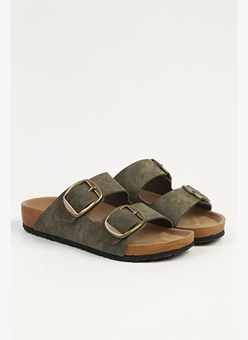 Pierre Cardin Haki Kadın Terlik PC-7551 - Görsel 3