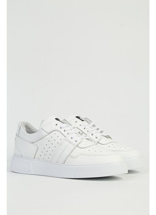 Pierre Cardin Beyaz Kadın Deri Sneaker PC-32724 - Görsel 3