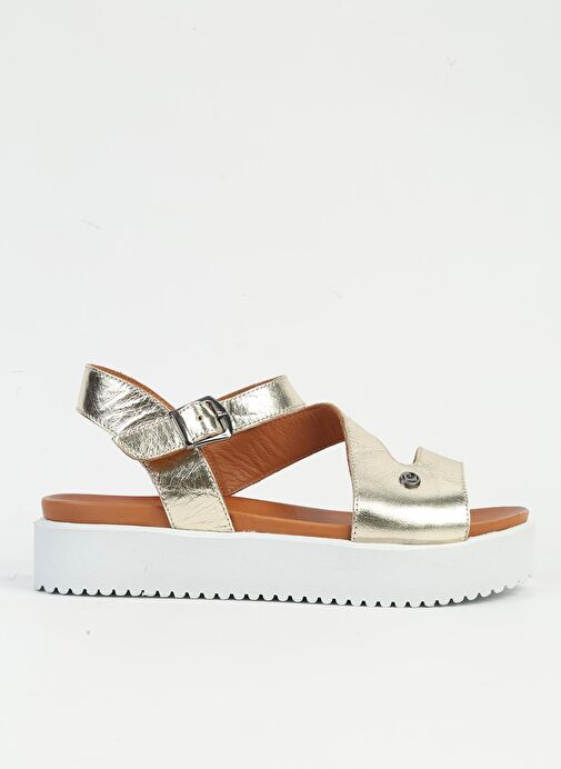 Pierre Cardin Altın Kadın Deri Sandalet PCK-5003 - Görsel 2
