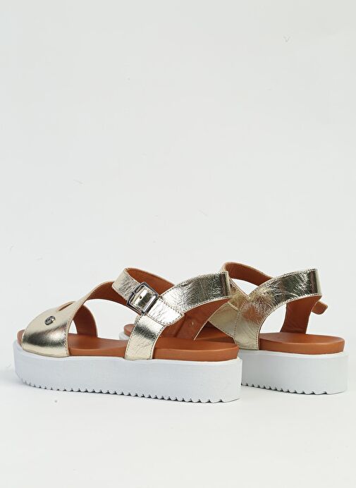 Pierre Cardin Altın Kadın Deri Sandalet PCK-5003 - Görsel 4