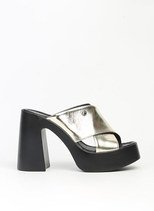 Pierre Cardin Altın Kadın Deri Terlik PCK-5005 - Görsel 2