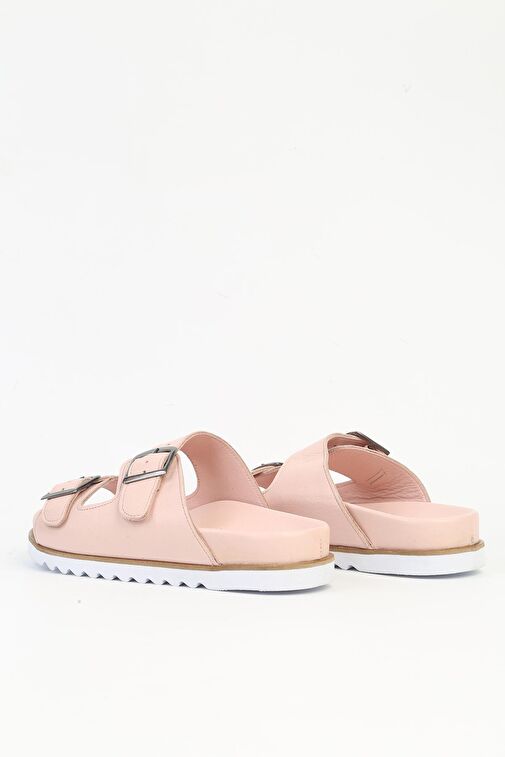 Pierre Cardin Pembe Kadın Deri Terlik PCK-5013 - Görsel 4
