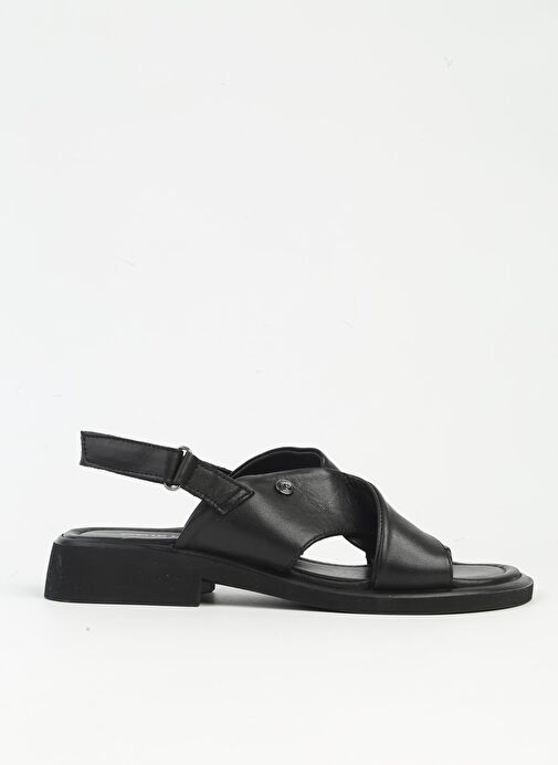 Pierre Cardin Siyah Kadın Deri Sandalet PCK-5017 - Görsel 2