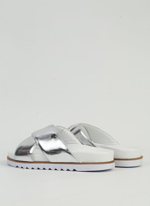 Pierre Cardin Gümüş Kadın Deri Terlik PCK-5039 - Görsel 4