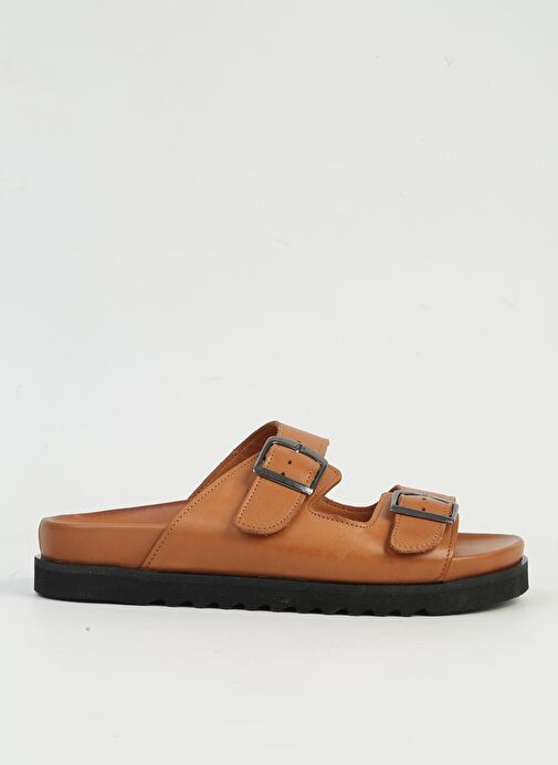 Pierre Cardin Taba Kadın Deri Terlik PCK-5041 - Görsel 2