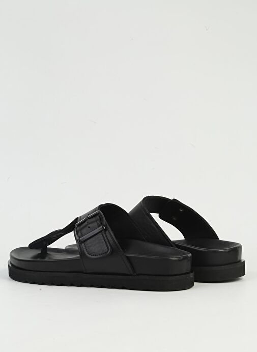 Pierre Cardin Siyah Kadın Parmak Arası Deri Terlik PCK-5042 - Görsel 4
