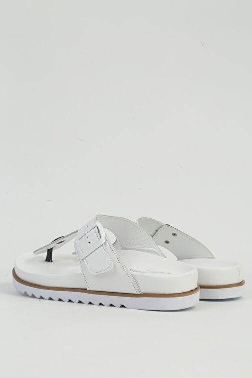 Pierre Cardin Beyaz Kadın Deri Terlik PCK-5052 - Görsel 4