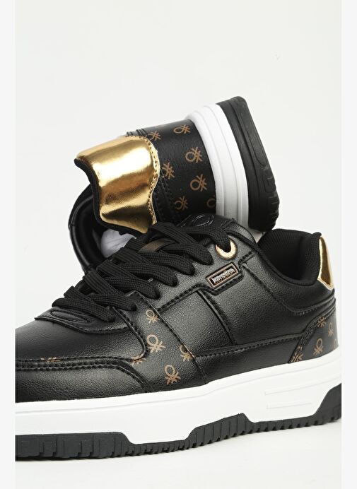 Siyah Beyaz Kadın Spor Ayakkabı İTHAL - Görsel 5