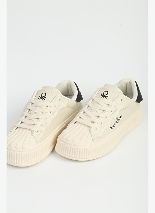 Benetton Bej Kadın Spor Ayakkabı İTHAL BNI-12152 - Görsel 5
