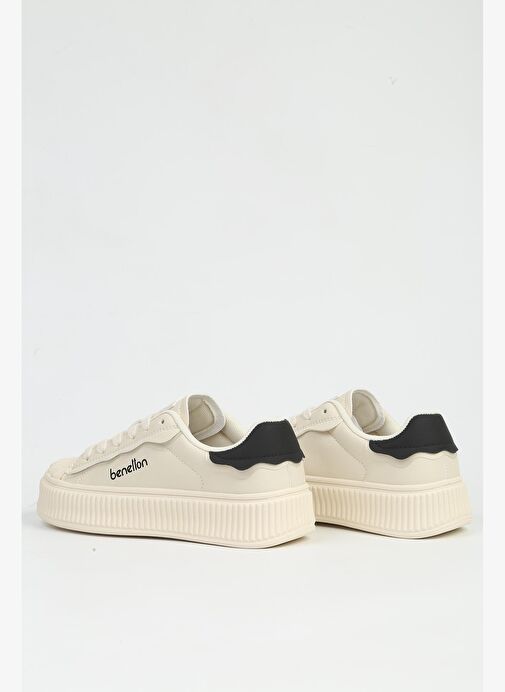 Benetton Bej Kadın Spor Ayakkabı İTHAL BNI-12152 - Görsel 4
