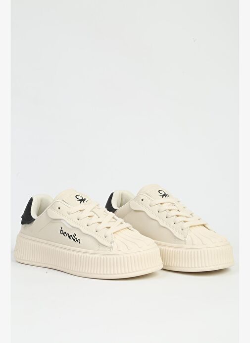 Benetton Bej Kadın Spor Ayakkabı İTHAL BNI-12152 - Görsel 3