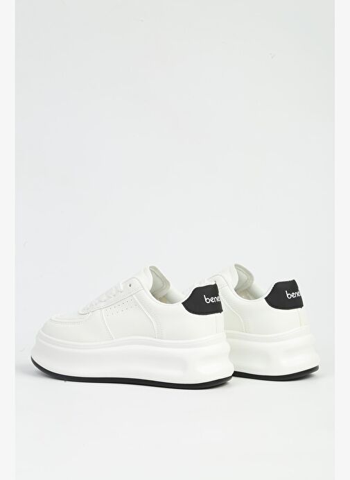 Benetton Beyaz Kadın Spor Ayakkabı İTHAL BNI-12156 - Görsel 4
